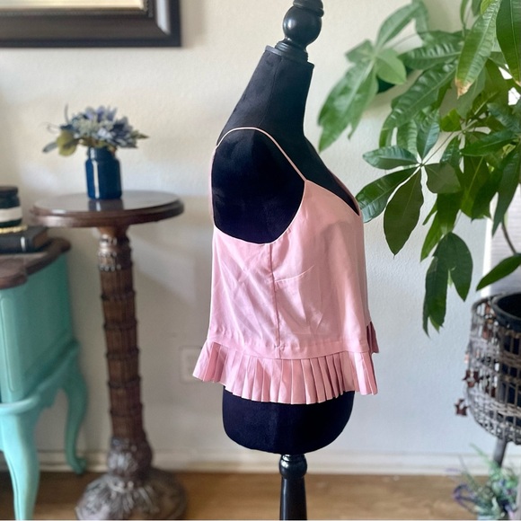 NWOT French Connection Crepe Pleated Tank Top Cami in Light Pink Size M - Picture 7 of 14